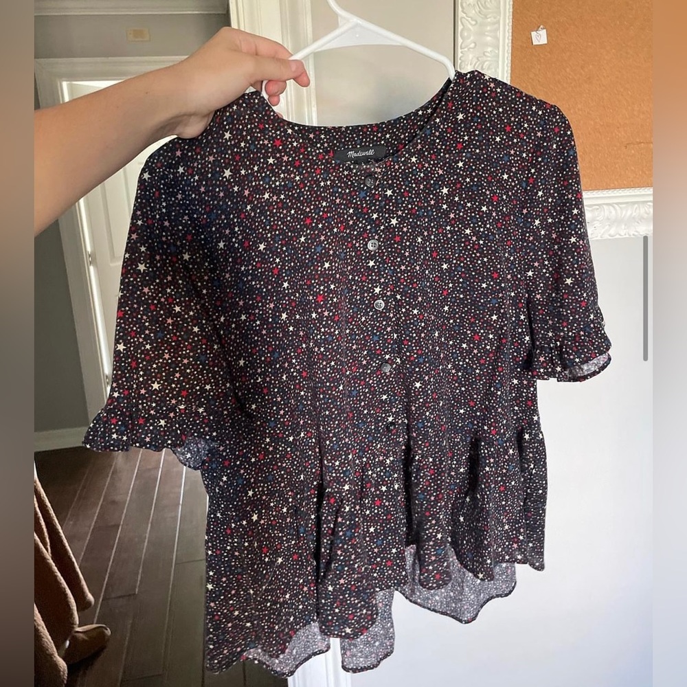 Madewell Star Peplum top